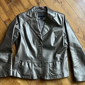 Bernardo Women's Shiny Taupe Blazer